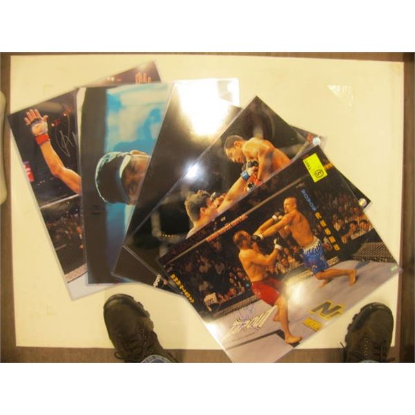 5 SIGNED UFC PHOTOS