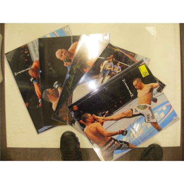 5 SIGNED UFC PHOTOS