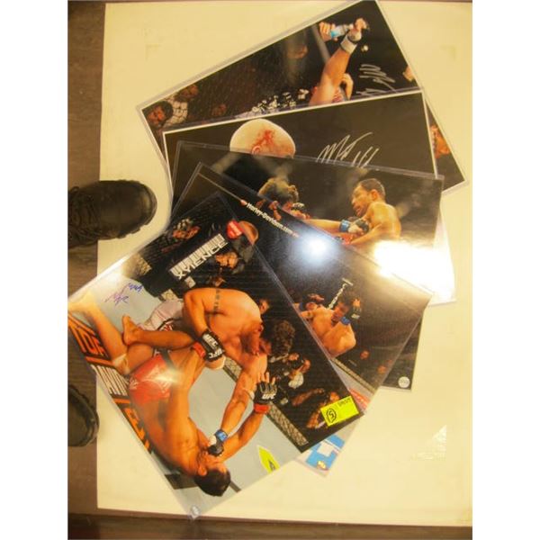 5 SIGNED UFC PHOTOS