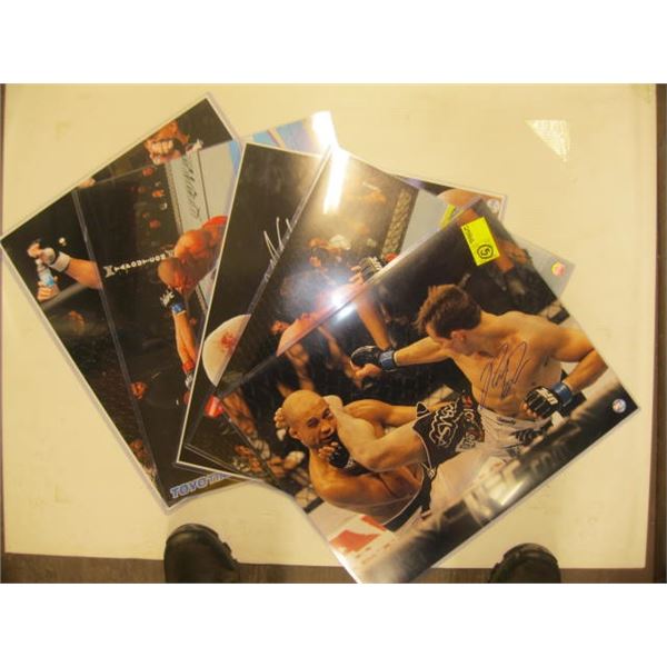 5 SIGNED UFC PHOTOS