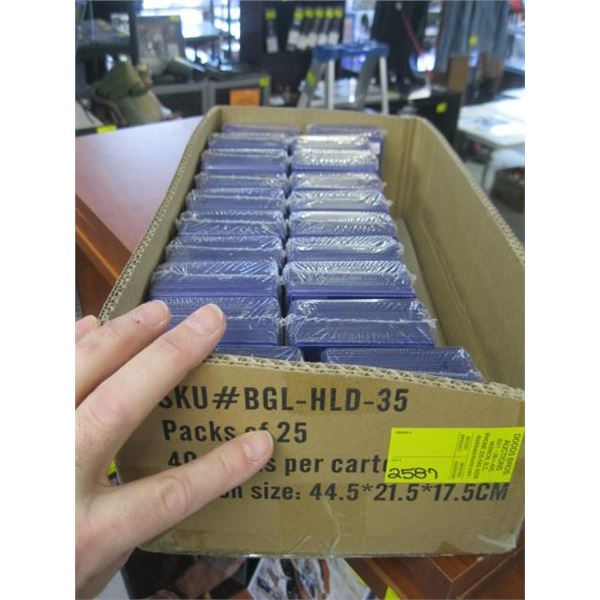 BOX OF NEW PLASTIC CARD SLEEVES