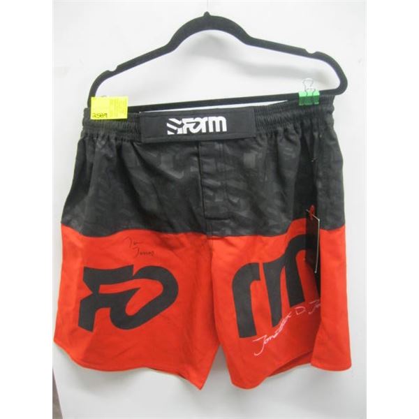 PAIR OF SIGNED FIGHT SHORTS BY JOHN JONES