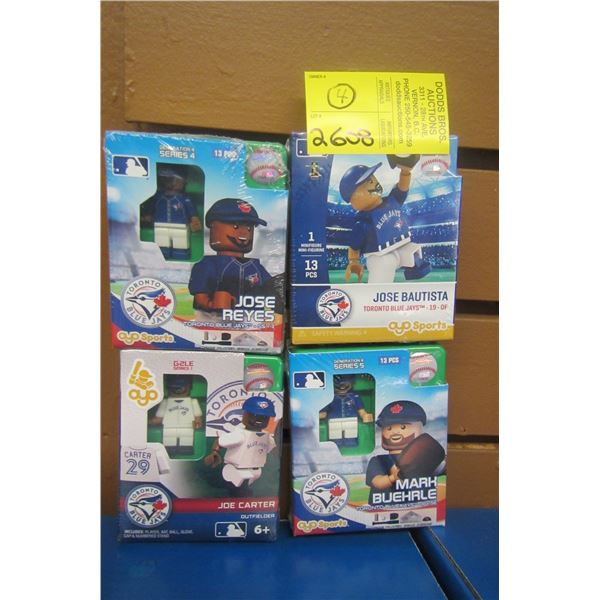 4 OYO SPORTS MINI BASEBALL FIGURINES