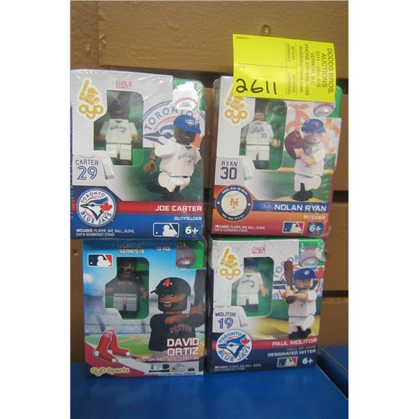 4 OYO SPORTS MINI BASEBALL FIGURINES