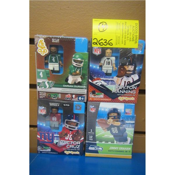 4 OYO SPORTS MINI FOOTBALL FIGURINES