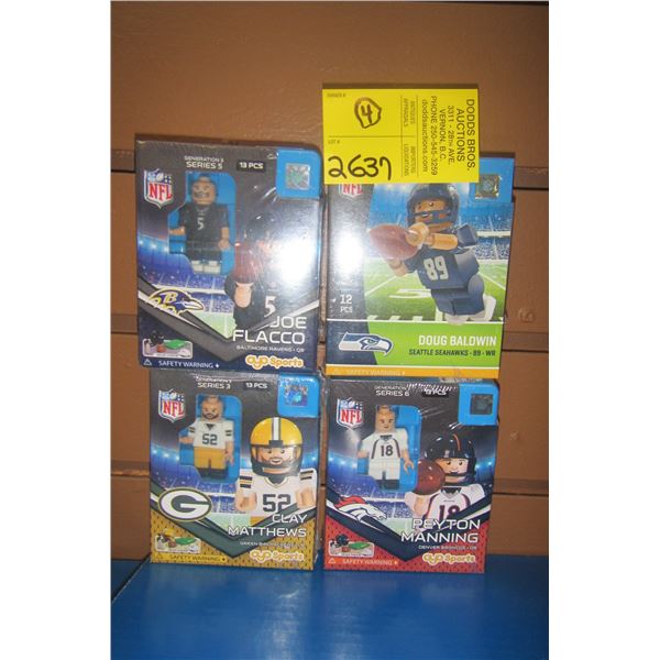 4 OYO SPORTS MINI FOOTBALL FIGURINES