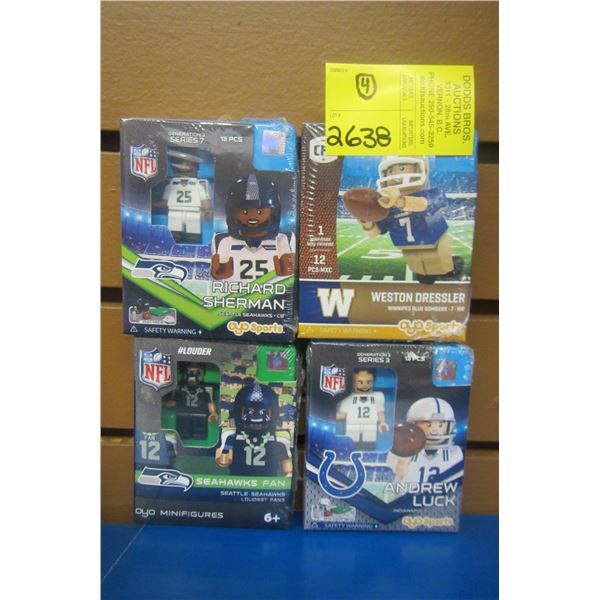 4 OYO SPORTS MINI FOOTBALL FIGURINES