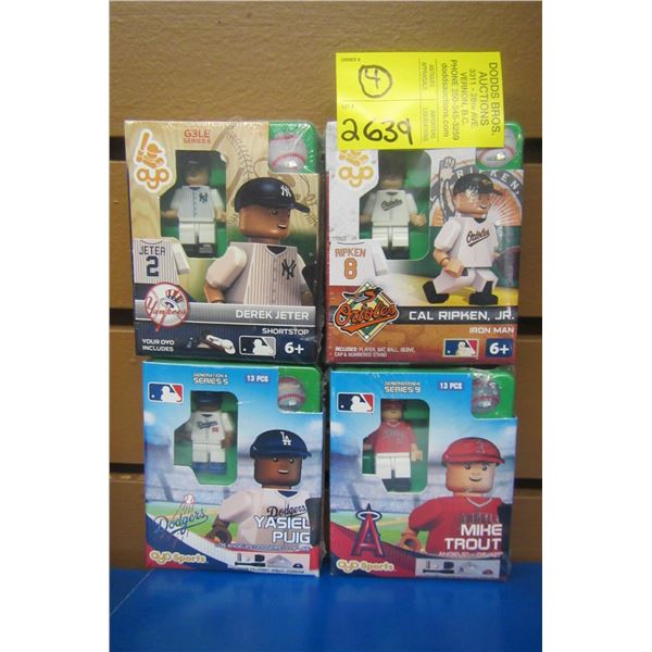 4 OYO SPORTS MINI BASEBALL FIGURINES