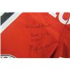 Image 2 : PAIR OF RED FIGHT SHORTS, SIGNED BY MARK "THE MACHINE" HOMINICK