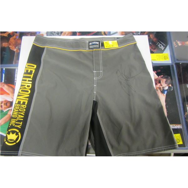 PAIR OF SZ. 36 DETHRONE ROYALTY SHORTS, SIGNED BY GRAY MAYNARD