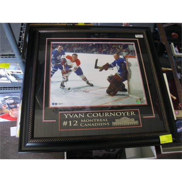 YVAN COURNOYER SIGNED FRAMED PHOTO