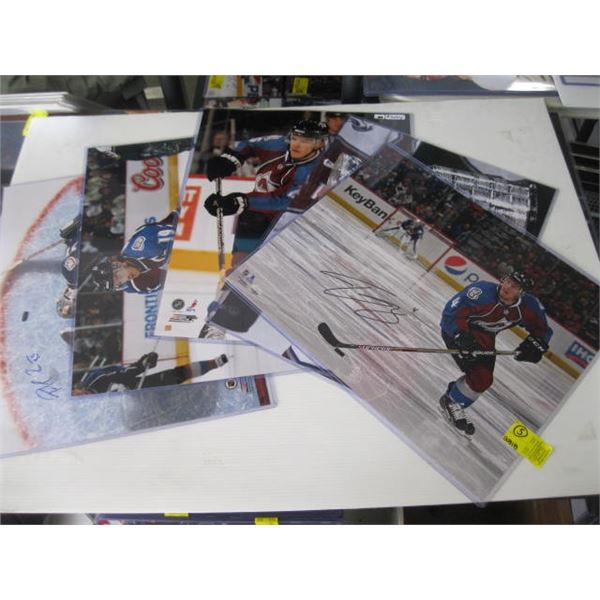 5 LG. SIGNED HOCKEY PHOTOS