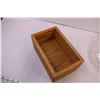 Image 3 : Empty Inlayed Wood Box + Glass Centrepiece Bowl