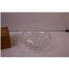Image 5 : Empty Inlayed Wood Box + Glass Centrepiece Bowl