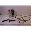 Image 1 : (2) Badminton Rackets + Shuttlecocks and Goggles