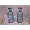 Image 2 : (2) Blue Glass Bottles, Stoneware Salt & Pepper Set, Divided Dish + Misc.
