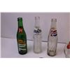 Image 4 : (3) Vases, blown glass purse vase, (3) Vintage Glass Soda Bottles, and Wooden shoes