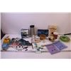 Image 1 : Sugar S&P Set, (14) Quartz  Pieces, Blades Collector Cards, Scentsy plug, lawnchair repair kit ,misc