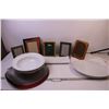 Image 1 : (5) Picture Frames, (3) Serving Bowls, (3) Serving Platters, And (6) Placemats