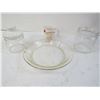 Image 5 : Spice Containers - Crystal Sugar Bowl - Crystal Jelly Dish - Pyrex Pie Plate - Misc Dishes