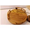 Image 2 : Wooden Lazy Susan + Wooden Lamp