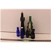Image 1 : (6) Miscellenious Alcohol Bottles + Vases