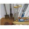 Image 3 : Vintage Yard Tools - Ironing Board - Crutches - Broom - Floor Sweeper