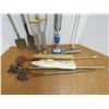 Image 5 : Vintage Yard Tools - Ironing Board - Crutches - Broom - Floor Sweeper