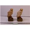 Image 1 : Pair of Chalk Art Owls