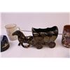 Image 2 : Covered wagon Vase, Divided Dish, Mugs +Misc