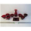 Image 1 : Red Glass Dishes