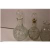 Image 2 : (2) Liquor Decanters + (4) Assorted Vases