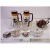 Image 1 : Miniature Tea Set,(2)Beer Steins,Glasses,Tea pot,saucer