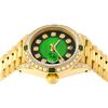 Image 3 : Rolex Ladies 18K Yellow Gold Green Vignette Diamond And Emerald President Wristw