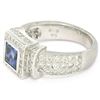 Image 5 : New Platinum 2.37 ctw Tanzanite and Diamond Halo Ring