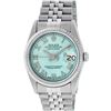 Image 2 : Rolex Mens Stainless Steel Ice Blue Roman 36MM Datejust Wristwatch