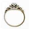 Image 8 : Antique Art Deco 14k White Gold .35 ctw European Diamond Solitaire Engagement Ri