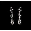 14KT White Gold 0.66 ctw Diamond Earrings