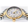 Image 8 : Rolex Mens Stainless Steel and Yellow Gold Silver Diamond 36mm Datejust Jubilee
