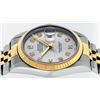 Image 9 : Rolex Mens Stainless Steel and Yellow Gold Silver Diamond 36mm Datejust Jubilee
