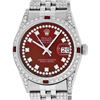 Image 1 : Rolex Mens Stainless Steel Red Diamond Lugs & Ruby Datejust Wristwatch