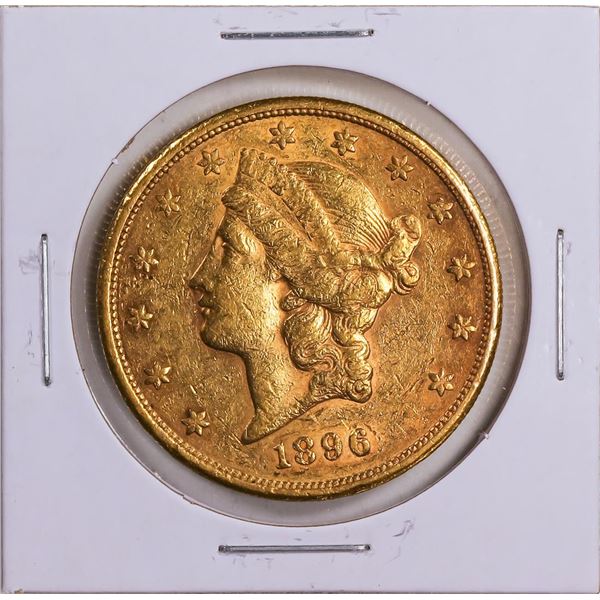 1896 $20 Liberty Head Double Eagle Gold Coin VF