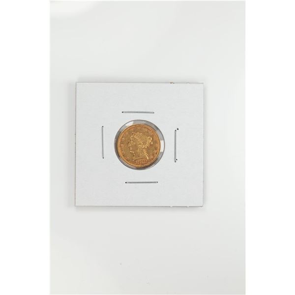 1878 $2 1/2 Liberty Head Quarter Eagle Gold Coin