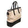 Image 3 : Chanel Cream Black Leather Gabrielle Tote Bag