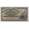 Image 1 : 1900 DOMINION OF CANADA 25 CENTS SHINPLASTER, COURTNEY