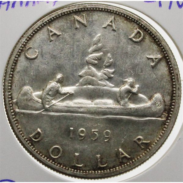 1959 CANADIAN SILVER $1 COIN