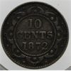 Image 1 : 1872 NEWFOUNDLAND SILVER 10 CENT COIN