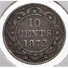 Image 1 : 1872 NEWFOUNDLAND SILVER 10 CENT COIN