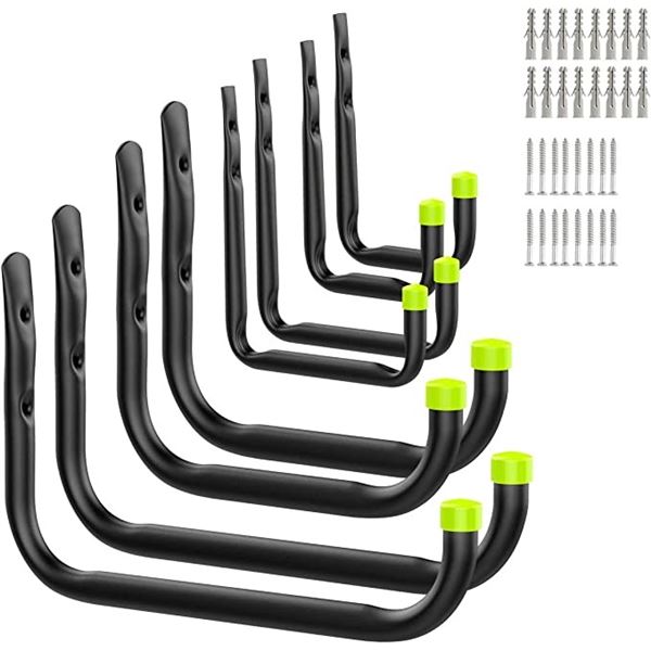 Lot of 3 Heavy-Duty Garage Hook Sets - 8 Hooks Per Box