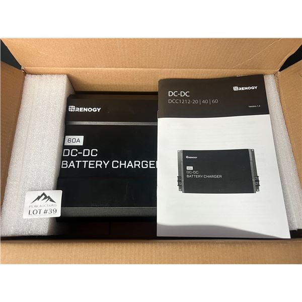 Lot of 1 Renogy 12V 60A Dc to DC Battery Charger